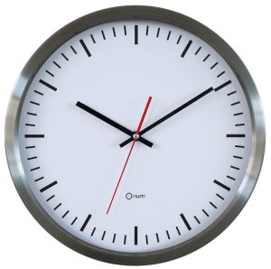 Inox clock “station” Ø 34 cm - AIC International
