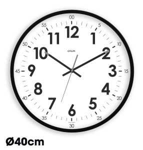 Horloge quartz Silencieuse Ø40cm –  Noir - AIC International